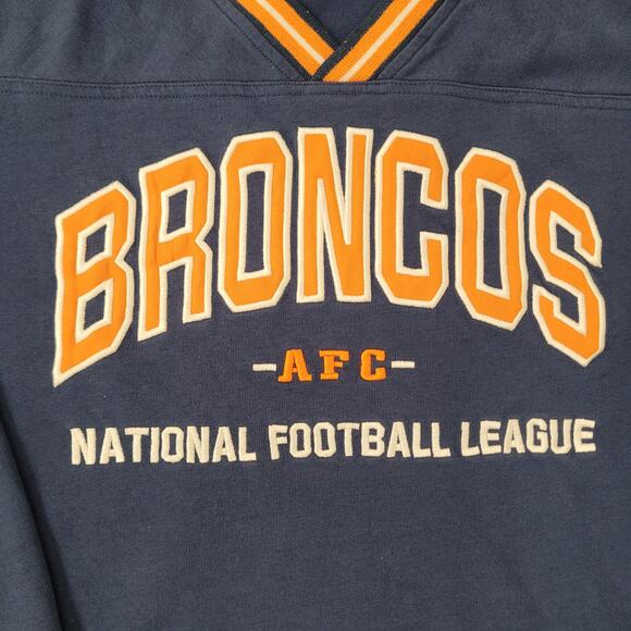 Vintage Y2K LEE Denver-Broncos Sweatshirt Large 23x29 Blue - Picture 12 of 16